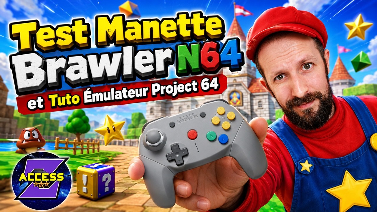 Test de la manette Brawler N64 et configuration de l&rsquo;émulateur Project64