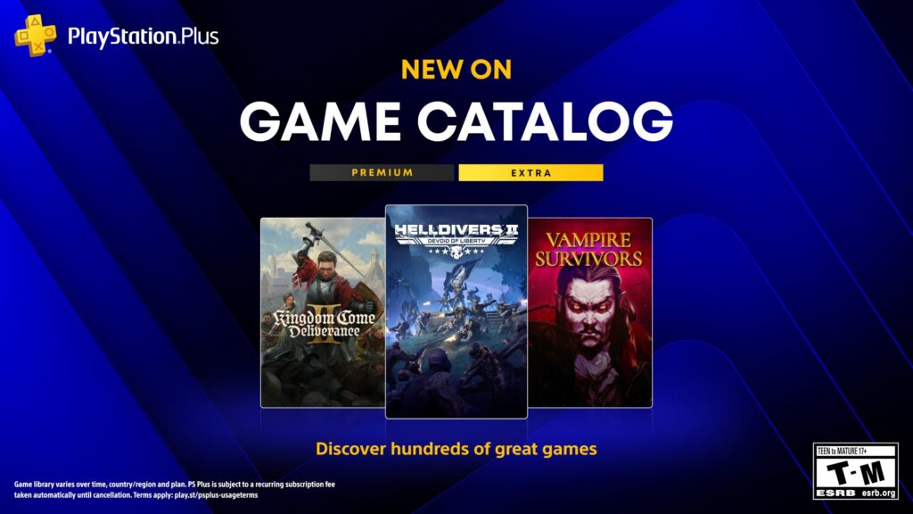 PlayStation Plus Game Catalog Août 2026 : Helldivers 2, Kingdom Come Deliverance II, Vampire Survivors et plus