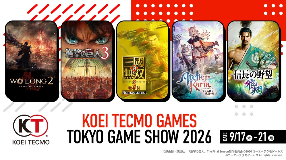 KOEI TECMO ANNOUNCES ITS LINEUP FOR TOKYO GAME SHOW 2026 - KOEI TECMO EUROPE