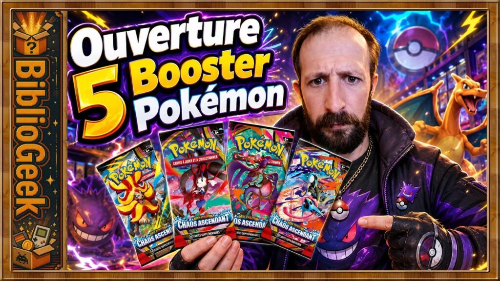 Ouverture de 5 Boosters Pokémon Chaos Ascendant : Découverte de cartes rares